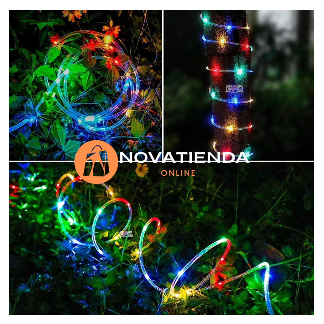 Manguera Luces De Navidad Solar 20m