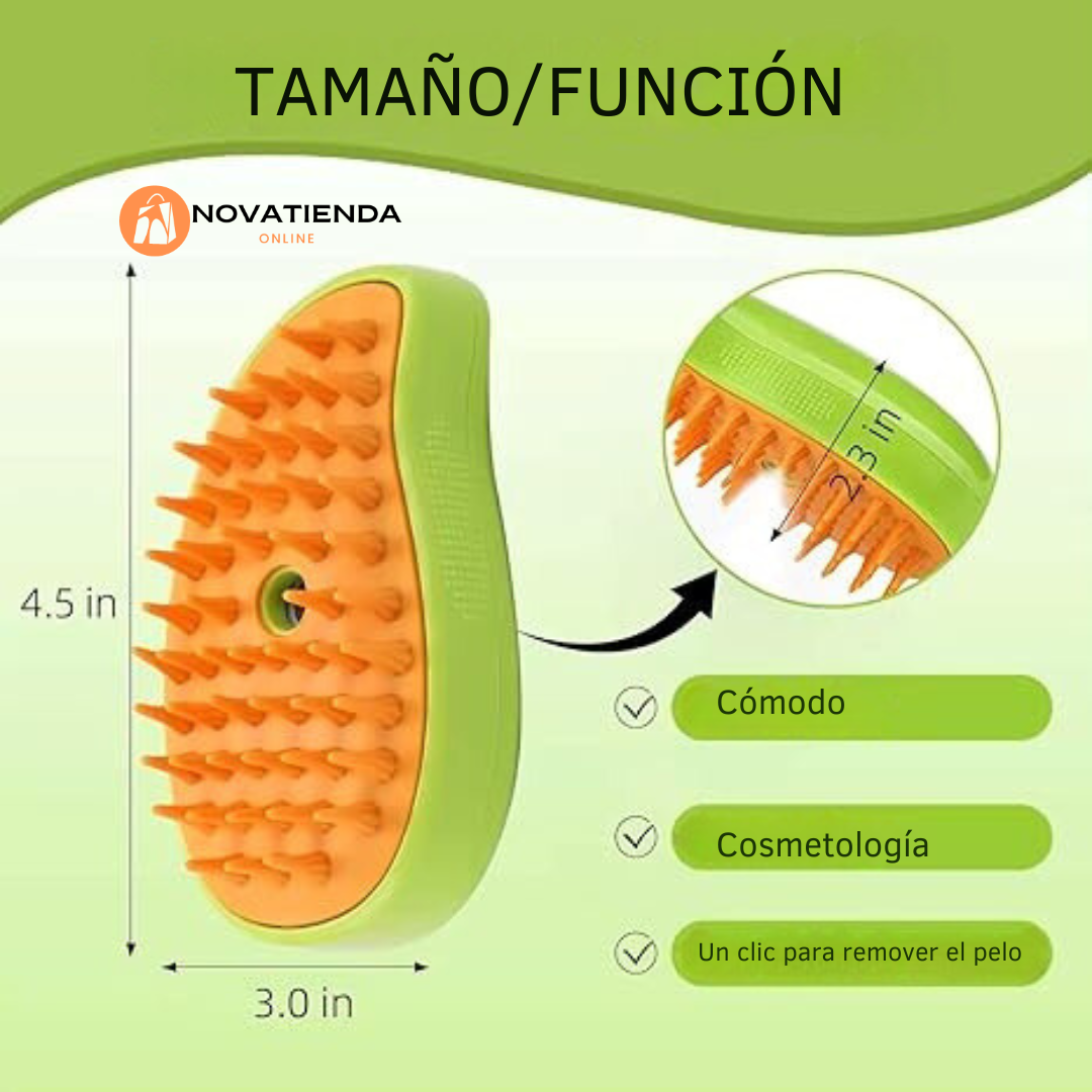 Cepillo Vapor Para mascotas  Quita pelo